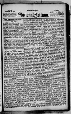 Nationalzeitung on Jun 18, 1890