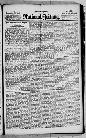 Nationalzeitung on Jun 19, 1890