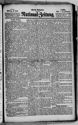 Nationalzeitung vom 23.06.1890
