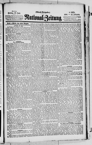 Nationalzeitung on Jun 27, 1890