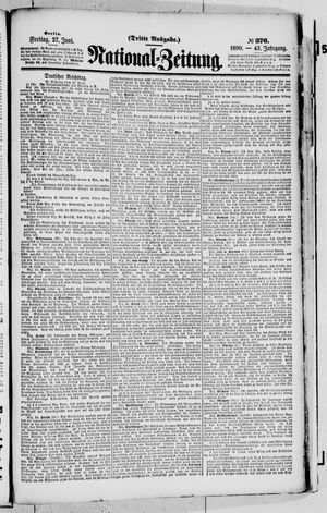 Nationalzeitung on Jun 27, 1890
