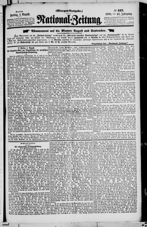 Nationalzeitung vom 01.08.1890