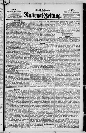 National-Zeitung vom 13.08.1890