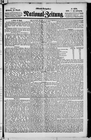 National-Zeitung vom 20.08.1890