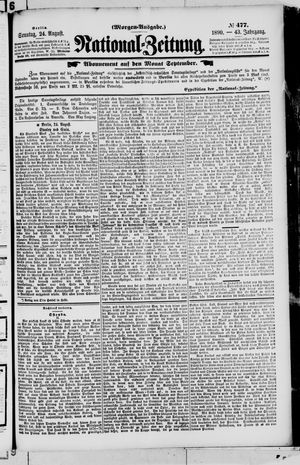 National-Zeitung vom 24.08.1890