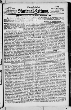 National-Zeitung vom 31.08.1890