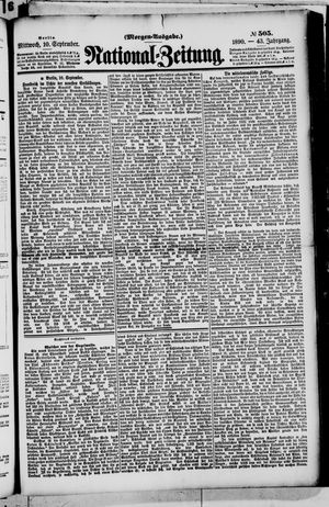 National-Zeitung vom 10.09.1890
