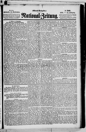 National-Zeitung vom 10.09.1890