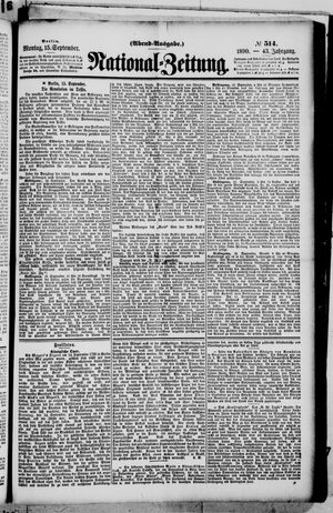 National-Zeitung vom 15.09.1890
