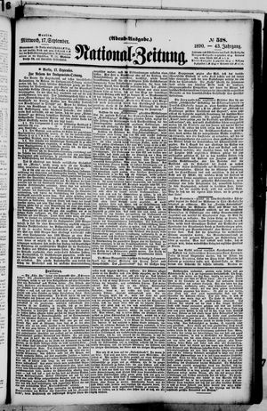 National-Zeitung vom 17.09.1890