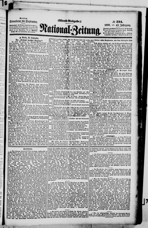 National-Zeitung vom 20.09.1890