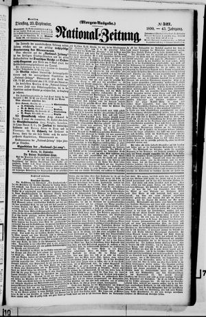 National-Zeitung vom 23.09.1890