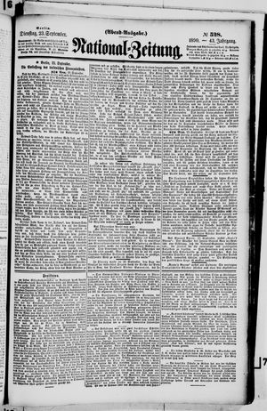 National-Zeitung vom 23.09.1890