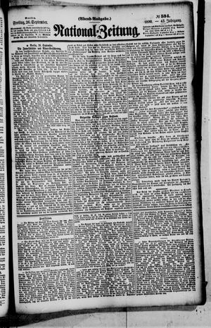 Nationalzeitung on Sep 26, 1890