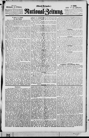 National-Zeitung vom 15.10.1890