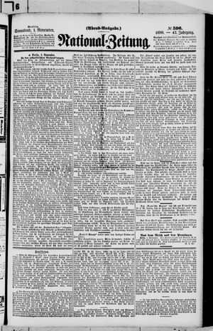 National-Zeitung vom 01.11.1890