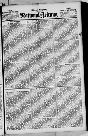 National-Zeitung vom 20.11.1890
