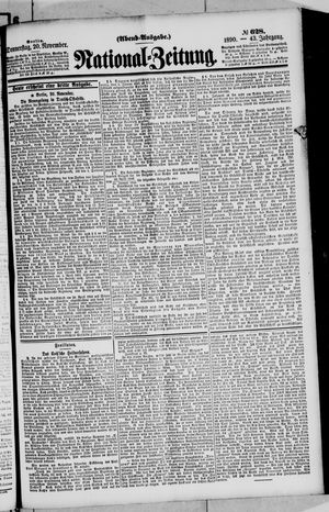 National-Zeitung vom 20.11.1890