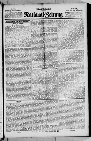 National-Zeitung vom 25.11.1890