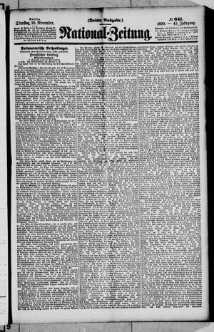 National-Zeitung vom 25.11.1890