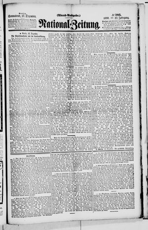 National-Zeitung vom 27.12.1890