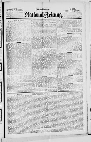 Nationalzeitung vom 30.12.1890