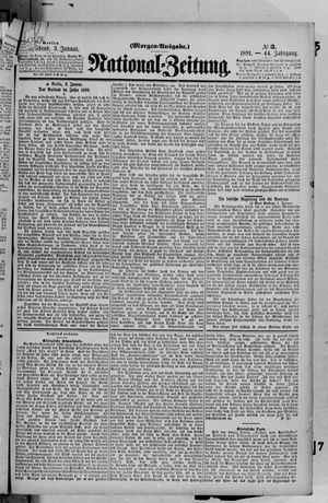 Nationalzeitung vom 03.01.1891
