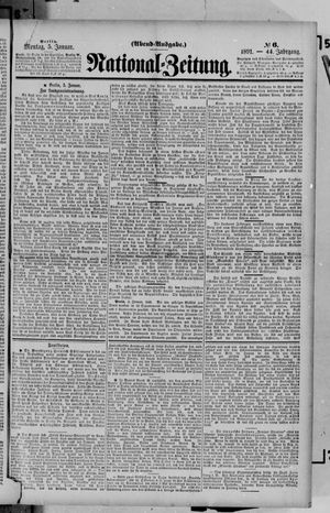 Nationalzeitung vom 05.01.1891