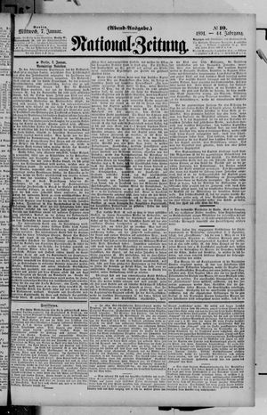 Nationalzeitung vom 07.01.1891