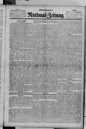 Nationalzeitung vom 10.01.1891