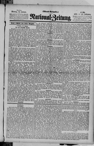 Nationalzeitung on Jan 12, 1891