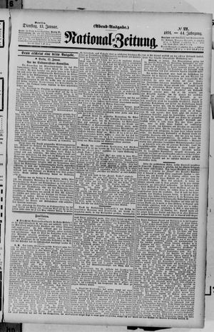 Nationalzeitung on Jan 13, 1891