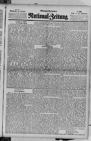 Nationalzeitung vom 14.01.1891