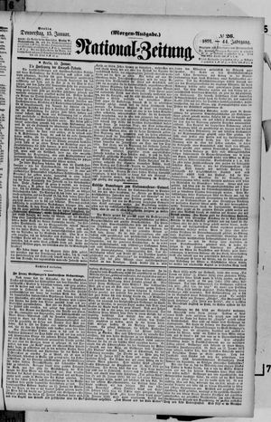 Nationalzeitung on Jan 15, 1891