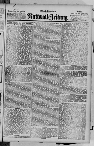 Nationalzeitung on Jan 15, 1891