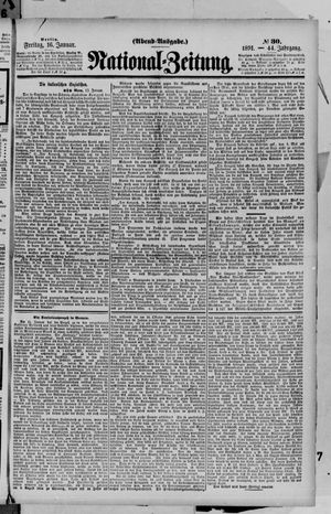 Nationalzeitung on Jan 16, 1891