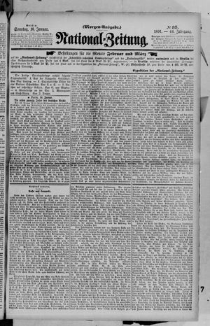 Nationalzeitung vom 18.01.1891
