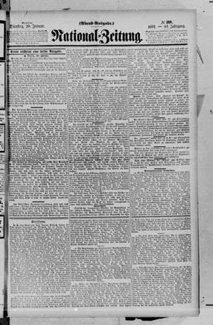 Nationalzeitung vom 20.01.1891