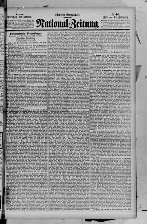 Nationalzeitung on Jan 20, 1891
