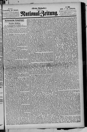 Nationalzeitung vom 22.01.1891