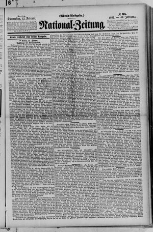 Nationalzeitung on Feb 12, 1891