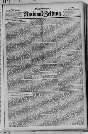 Nationalzeitung vom 13.02.1891
