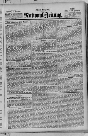 Nationalzeitung vom 13.02.1891