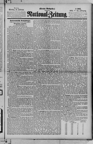 Nationalzeitung vom 16.02.1891