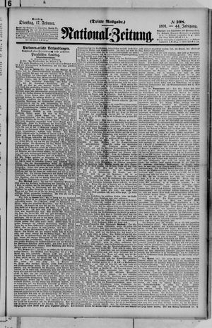 Nationalzeitung on Feb 17, 1891