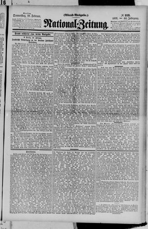 Nationalzeitung on Feb 19, 1891
