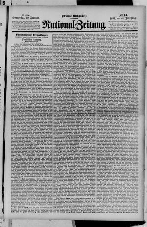 Nationalzeitung on Feb 19, 1891