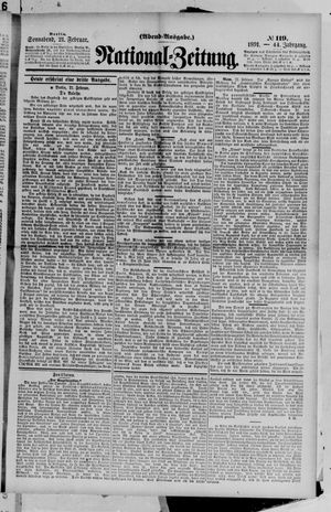 Nationalzeitung on Feb 21, 1891