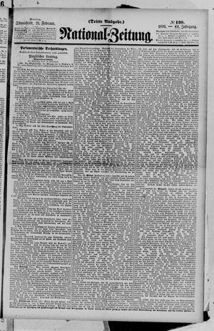 Nationalzeitung vom 21.02.1891