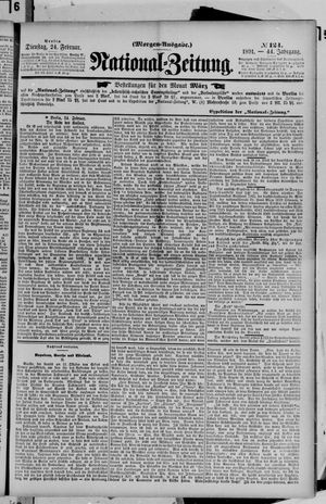 Nationalzeitung vom 24.02.1891